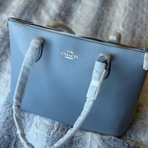 Coach Gray Tote Bag Structured Design